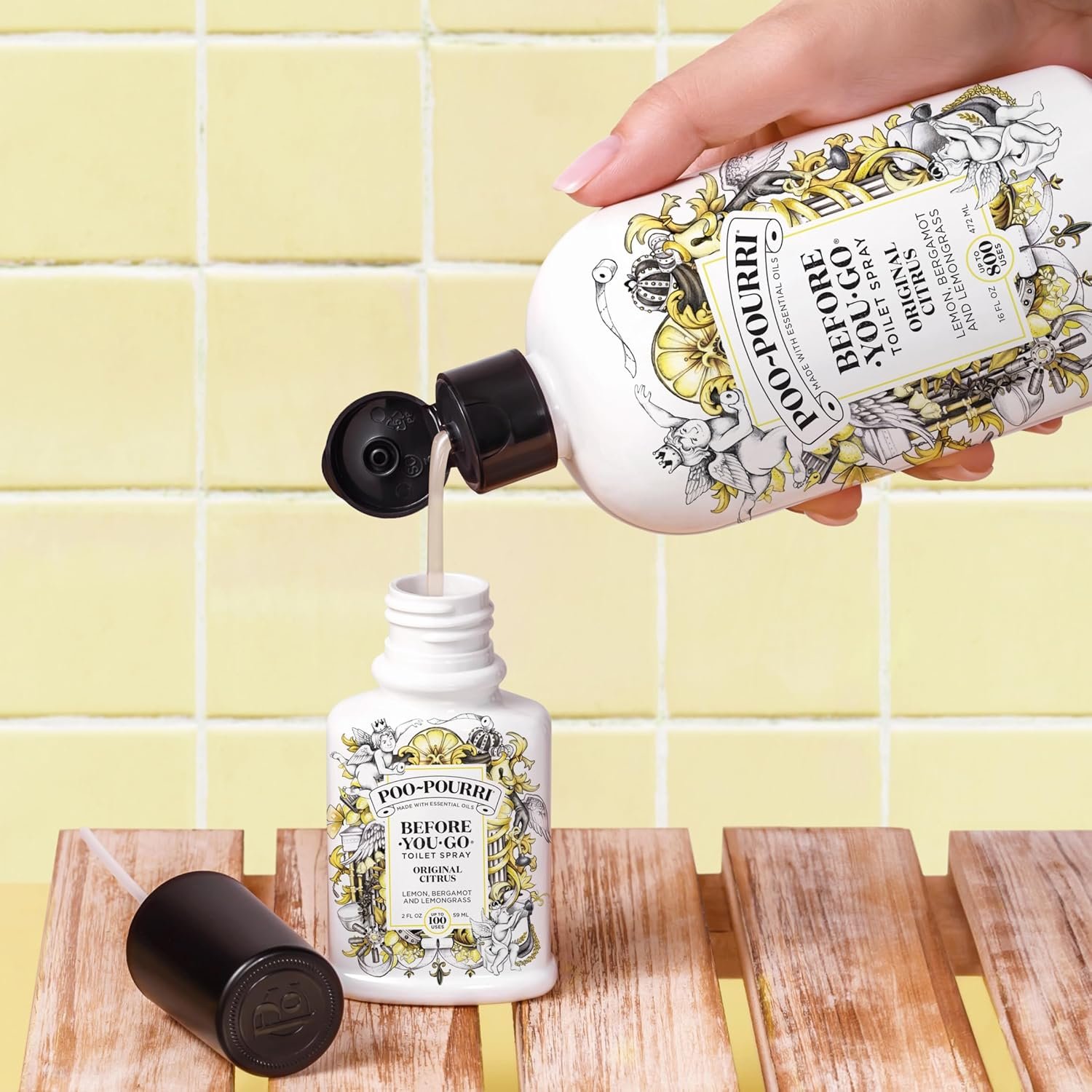 Poo-Pourri Before-You-Go Pocket Toilet Spray, Travel Essentials, Lavender Vanilla, 1 Fl Oz, Up to 50 Uses, On-The-Go Bathroom Odor Deodorizer with Essential Oils, TSA Approved Size - Image 10
