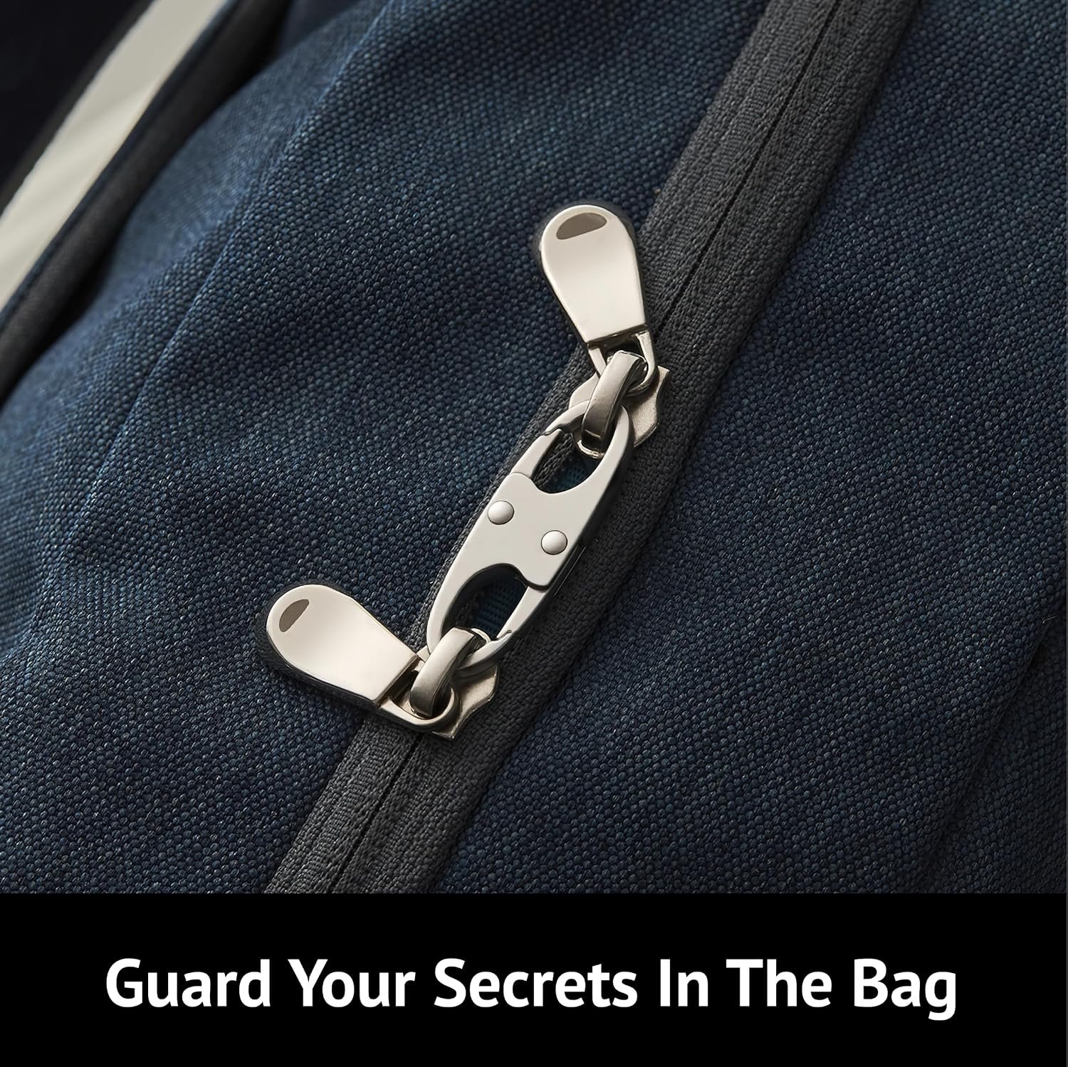 zelin Anti Theft Zipper Clips, Travel Essentials, Carabiner, 2Grey 2Silver | Metal Zipper Lock Clip and Airplane Gadgets, Anti Theft Protection for Travel Bag, Commuter Backpack and Replacement - Image 5