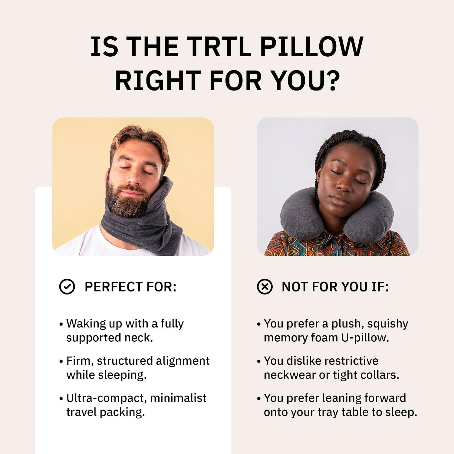 Trtl Pillow - Scientifically Proven Neck Support Travel Pillow for Airplanes - Lightweight and Machine Washable - Ergonomic Design for Traveling on Cars and Trains - Grey - Image 3