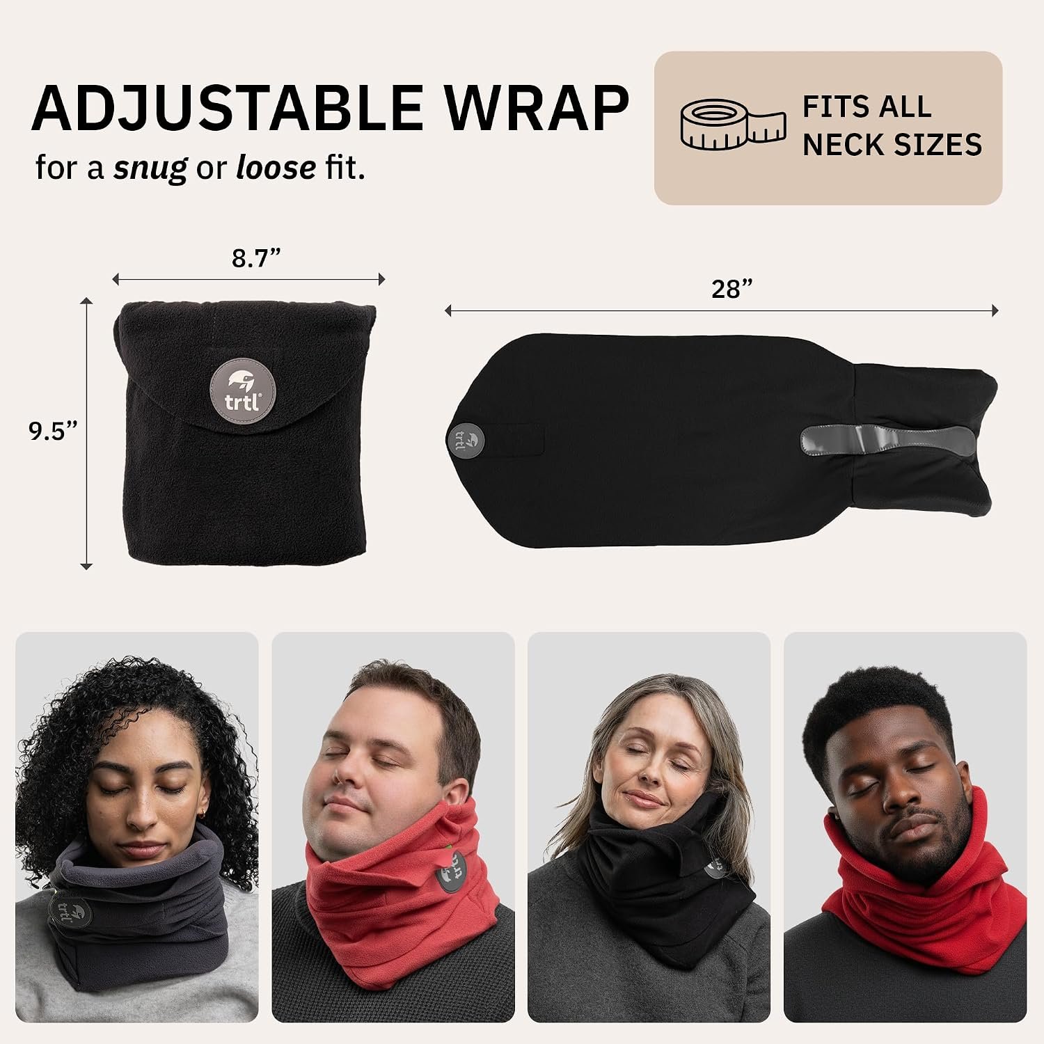 Trtl Pillow - Scientifically Proven Neck Support Travel Pillow for Airplanes - Lightweight and Machine Washable - Ergonomic Design for Traveling on Cars and Trains - Grey - Image 4