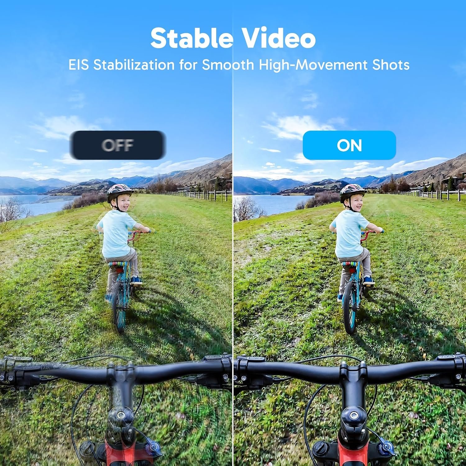 AKASO Brave 4 Action Camera 4K 30fps with 64GB MicroSD Card Bundle | 20MP EIS WiFi 170° FOV 5X Zoom Waterproof Underwater Camera for Snorkel, Travel, Bicycle, Helmet, Motorcycle Accessories Kit - Image 3