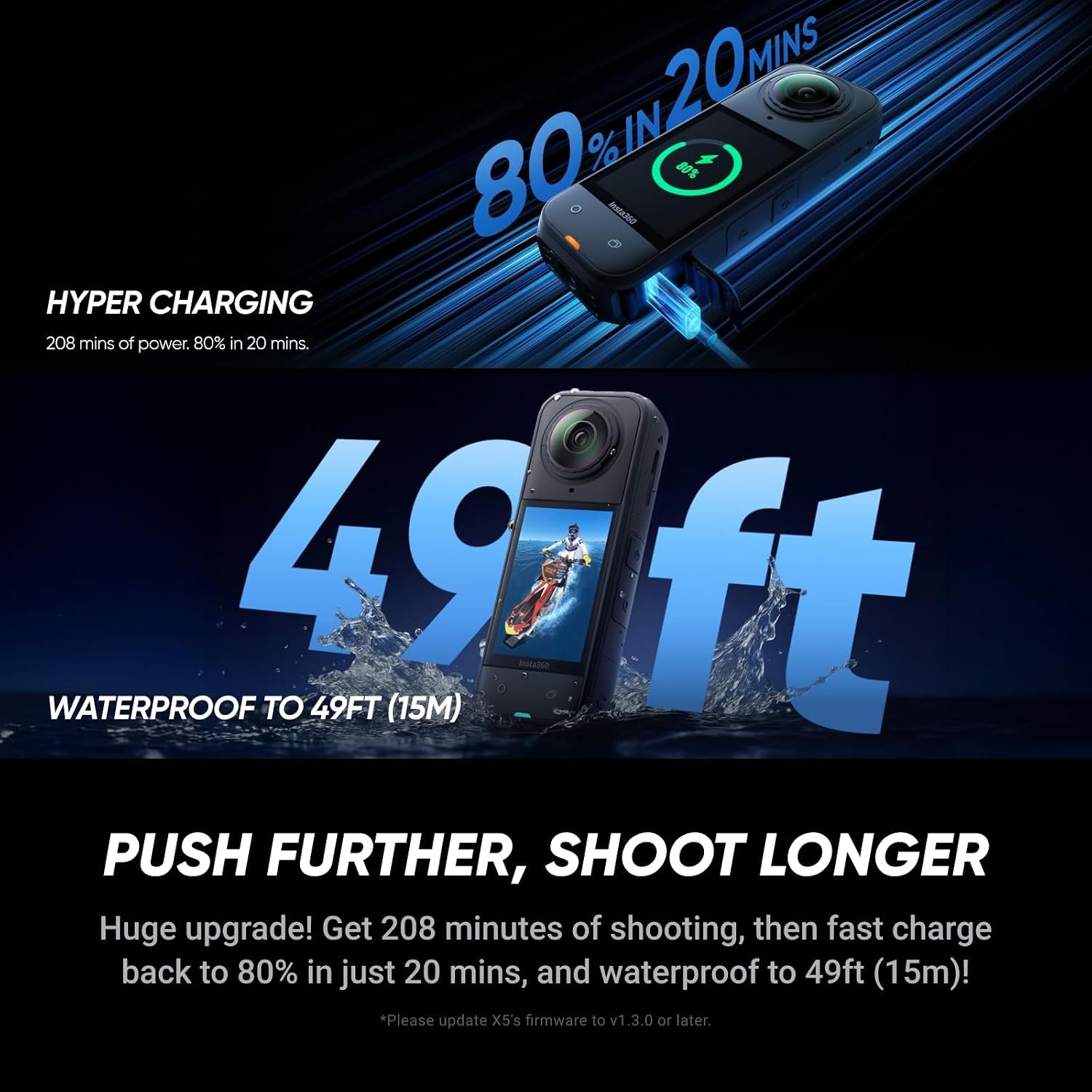 Insta360 X5 Essentials Bundle - Waterproof 8K 360° Action Camera, Leading Low Light, Invisible Selfie Stick Effect, Rugged and Replaceable Lens, 3-Hour Battery, Built-in Wind Guard, Stabilization - Image 7