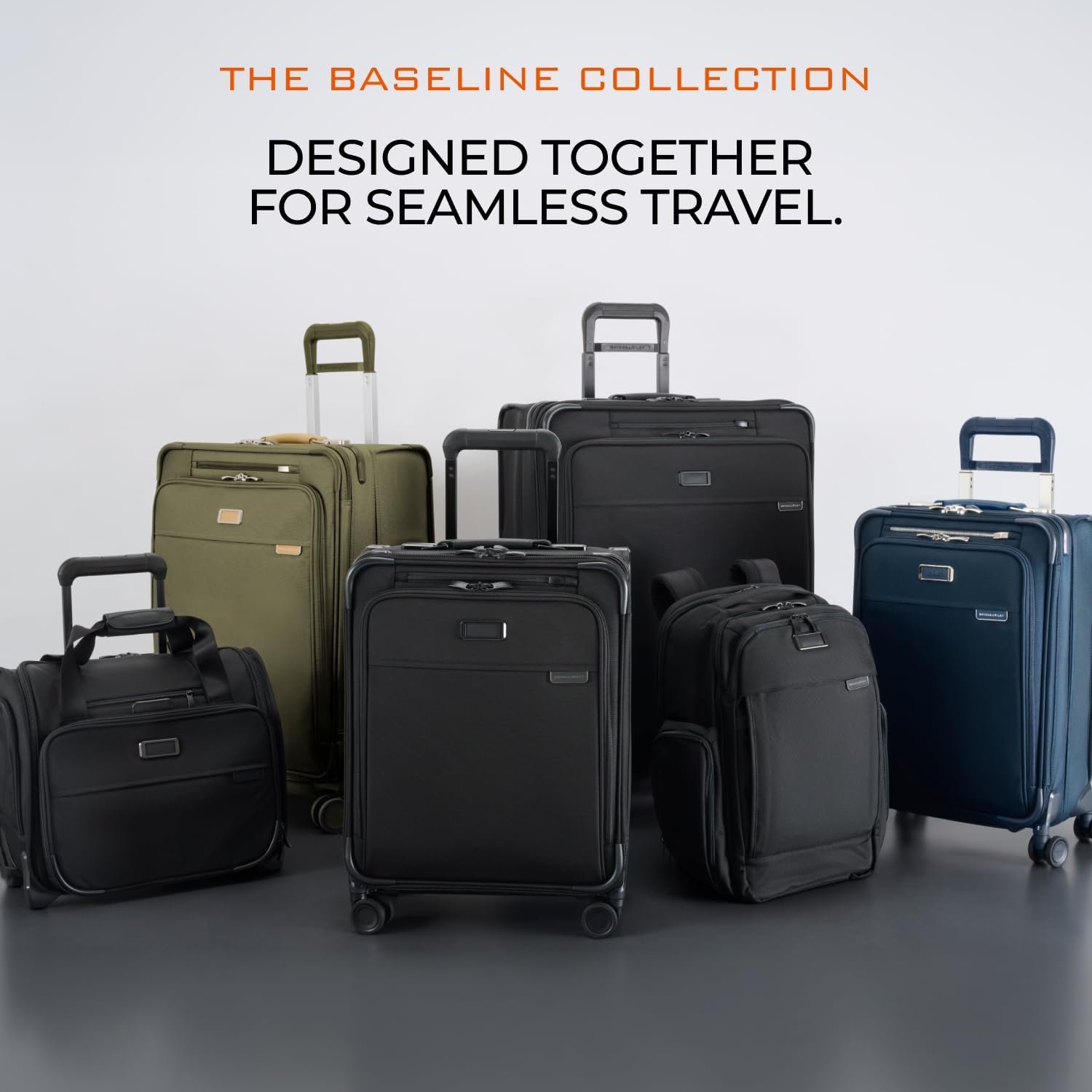 Briggs & Riley Essential 22" Carry On Expandable Spinner - Luggage for Travel, Suitcases with Wheels, Softside Rolling Bag for Men & Women, Self-Repairing Zipper - Baseline Collection, Navy - Image 9