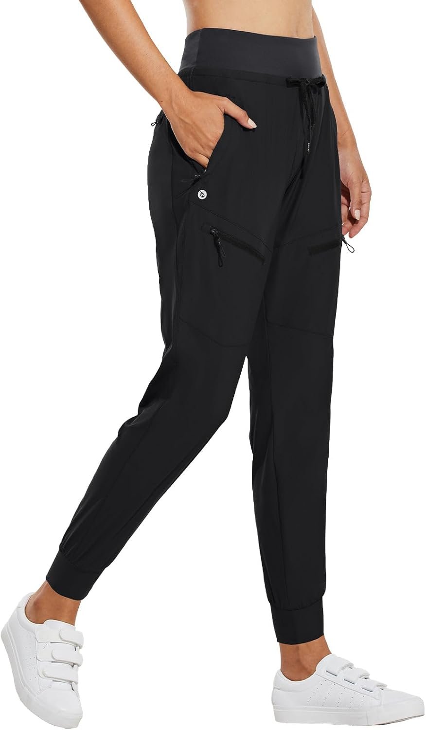 baleaf Women's Lightweight Hiking Pants with 5 Zippered Pockets | High waist design, Water Resistant, Quick Dry, UPF 50+ Stretch Joggers, soft material, for Travel Hiking