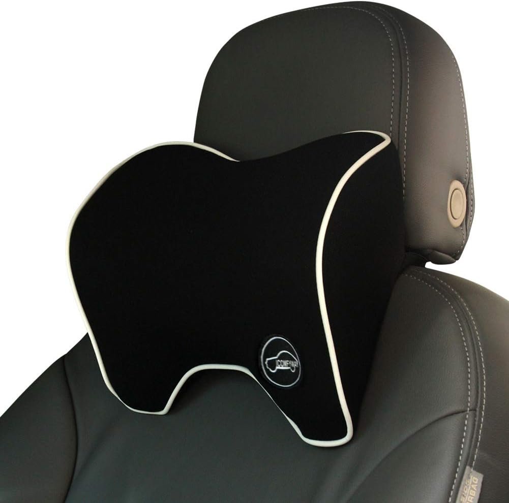 Car Neck Pillow for Car Driving, Car Seat Neck Rest Support for Car Pillow | Ergonomic Design For Driving or Sleeping with Adjustable Strap, Neck Pain Relief With Soft Memory Foam & Breathable Material
