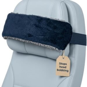 SeatSleeper Travel Pillow Alternative Stops Bobbing | Airplane Head Straps and Car Support Head Band | Travel Upright with Less Neck Strain | Super Comfy, Small & Compact