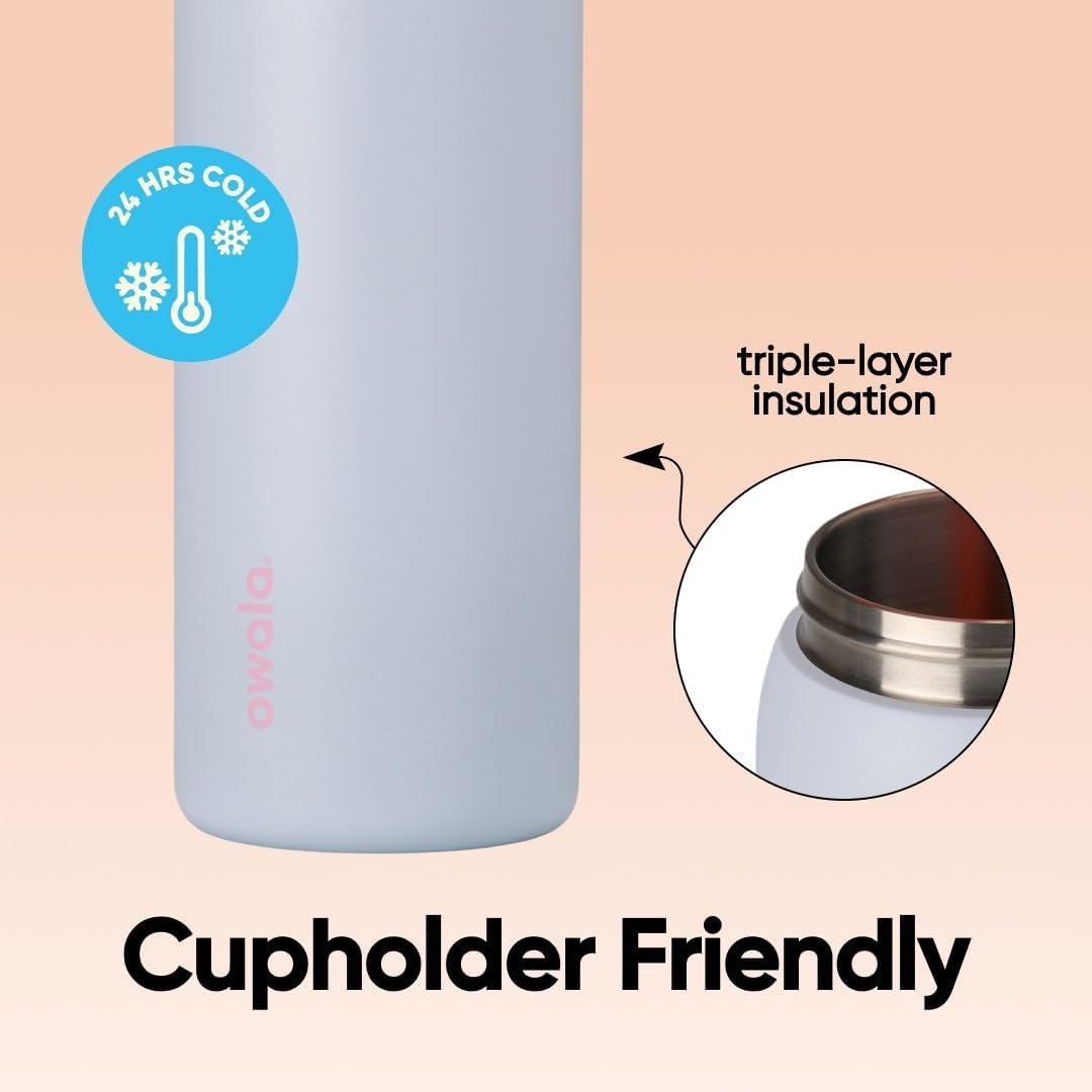 Owala FreeSip Stainless Steel Water Bottle 24 oz Beach House - Image 4