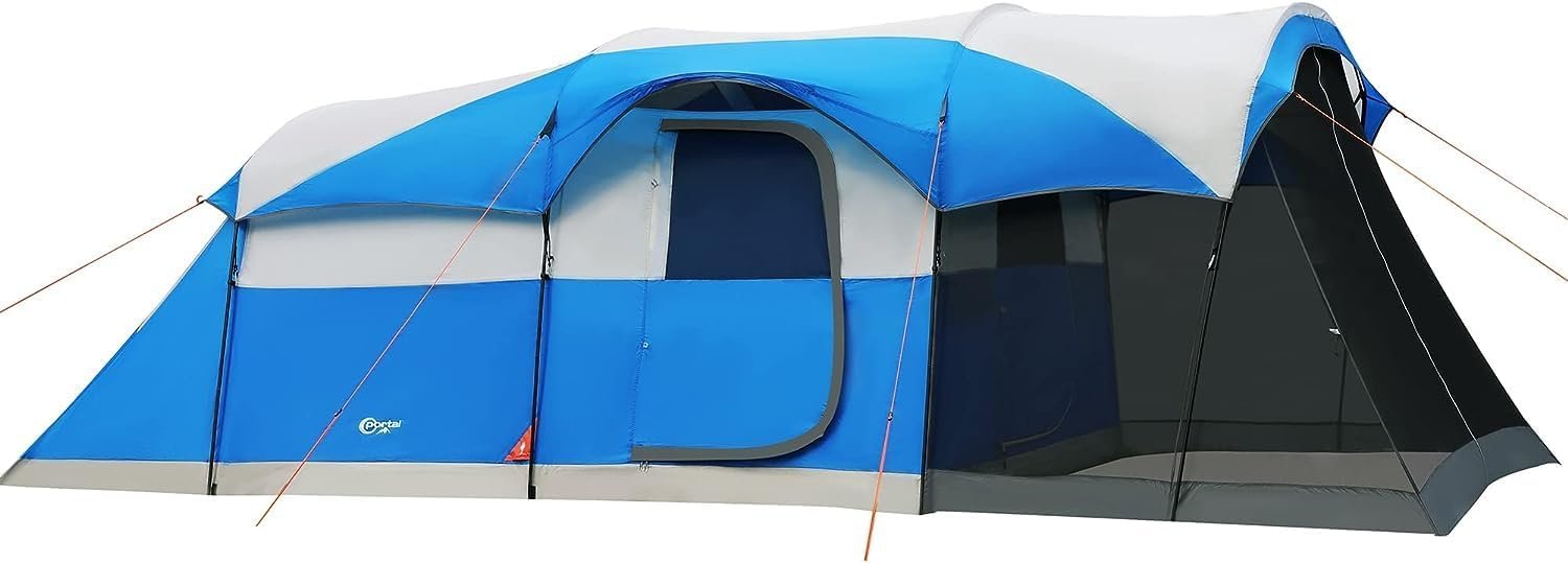 PORTAL 6/8/10 Person Family Camping Tent with Screen Room | Portable 8 Person Tent Outdoor Design; Durable Construction; Easy Setup & Storage
