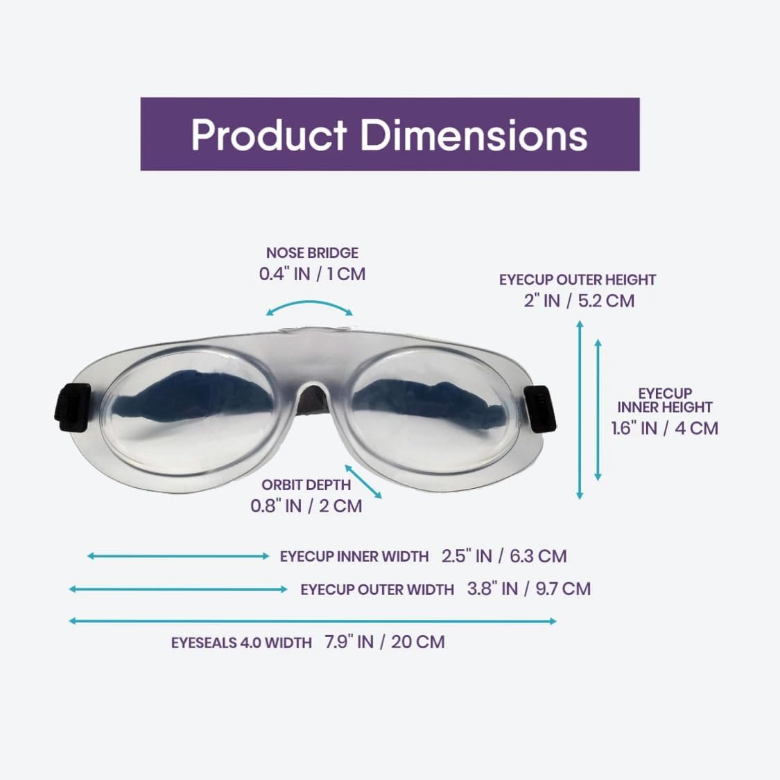 Eyeseals Hydrating Sleep Mask, Clear - CPAP Compatible | Latex-Free Eye Mask for Sleep to Block Dry Air, Retains Moisture to Soothe Dry, Irritated Eyes & Provides Eye Care Overnight - Image 8