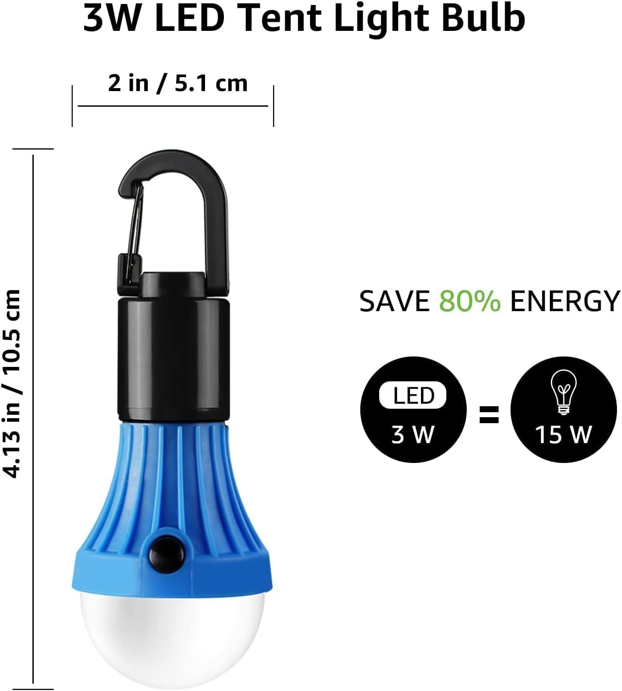 Lepro LED Camping Lantern with 3 Light Modes, Batteries Included, 4 Packs | Hanging Tent Light, Camping Essentials, Portable Lantern Flashlight for Camping, Emergency Light, Power Outages - Image 6