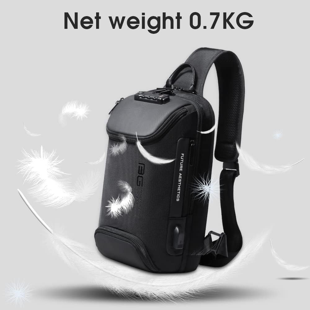 BANGE Men's Sling Backpack - Waterproof Crossbody Bag, Multi-Purpose Shoulder Bag - Image 7