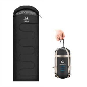 Warm Weather Sleeping Bag - Portable, Waterproof, Compact Lightweight, Comfort with Compression Sack - Great for Outdoor Camping, Backpacking & Hiking-83 L x 30" W Fits Adults