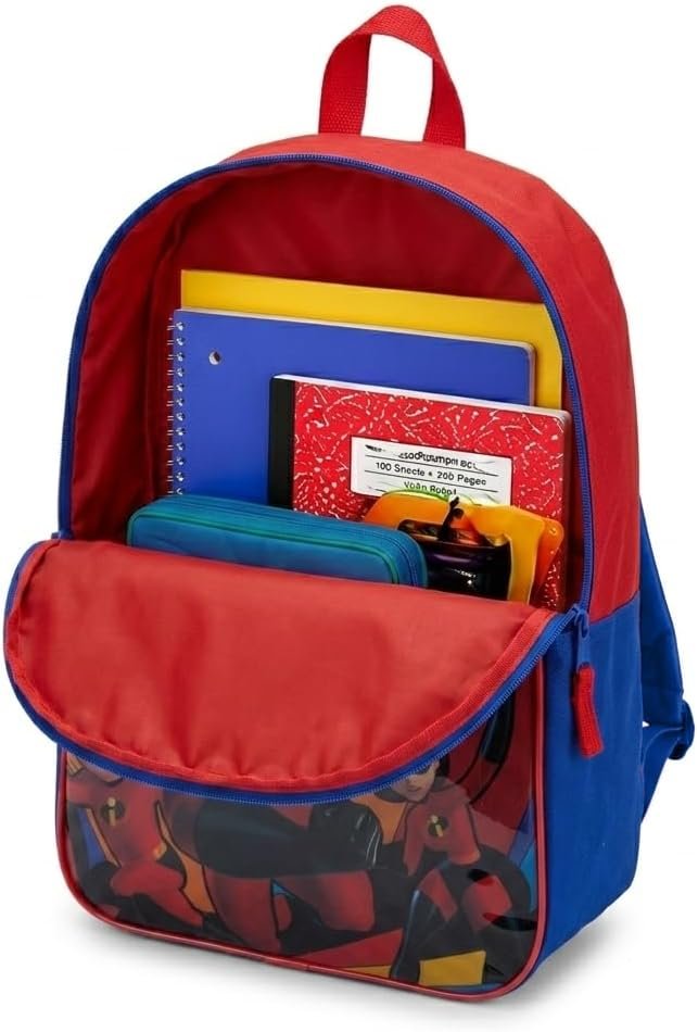 Disney The Incredibles Backpack - Boys Backpack for School | Cute Backpack & School Bag - Backpack for School, Daycare & Travel with Padded Straps, Roomy Zip Compartment & Top Handle - Image 3