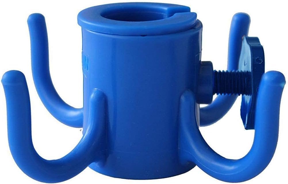 AMMSUN Beach Umbrella Hanging Hook,Beach Accessories,Blue | 4-prongs Plastic Umbrella Hook Hanging for Towels /Hats/Clothes/Camera/Sunglasses/ Bags,Fit for Beach,Camping Trips