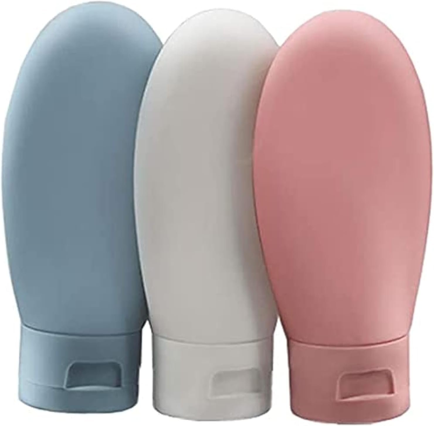 ZALUJMUS Travel Bottle, 3 Pcs Leak Proof Refillable Squeezable Containers Set(60 ml) with Label and Transparent Carry Bag for Liquid Shampoos, Soap and Toiletries. (Multicolor) | Leak Proof, Refillable Squeezable Containers, Includes Label and Transparent Carry Bag