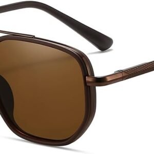kimorn Women's Tangle Free Aviator Sunglasses, Polarized UV400 Protecion | Retro Square Frame Shades, Small-Medium Fit, Driving, Beach, Daily Wear