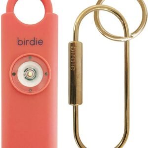 She’s Birdie–The Original Personal Safety Alarm for Women by Women–Loud Siren, Strobe Light and Key Chain in a Variety of Colors (Coral)