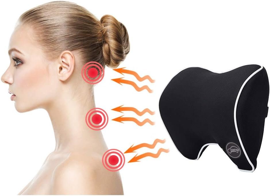 Car Neck Pillow for Car Driving, Car Seat Neck Rest Support for Car Pillow | Ergonomic Design For Driving or Sleeping with Adjustable Strap, Neck Pain Relief With Soft Memory Foam & Breathable Material - Image 3