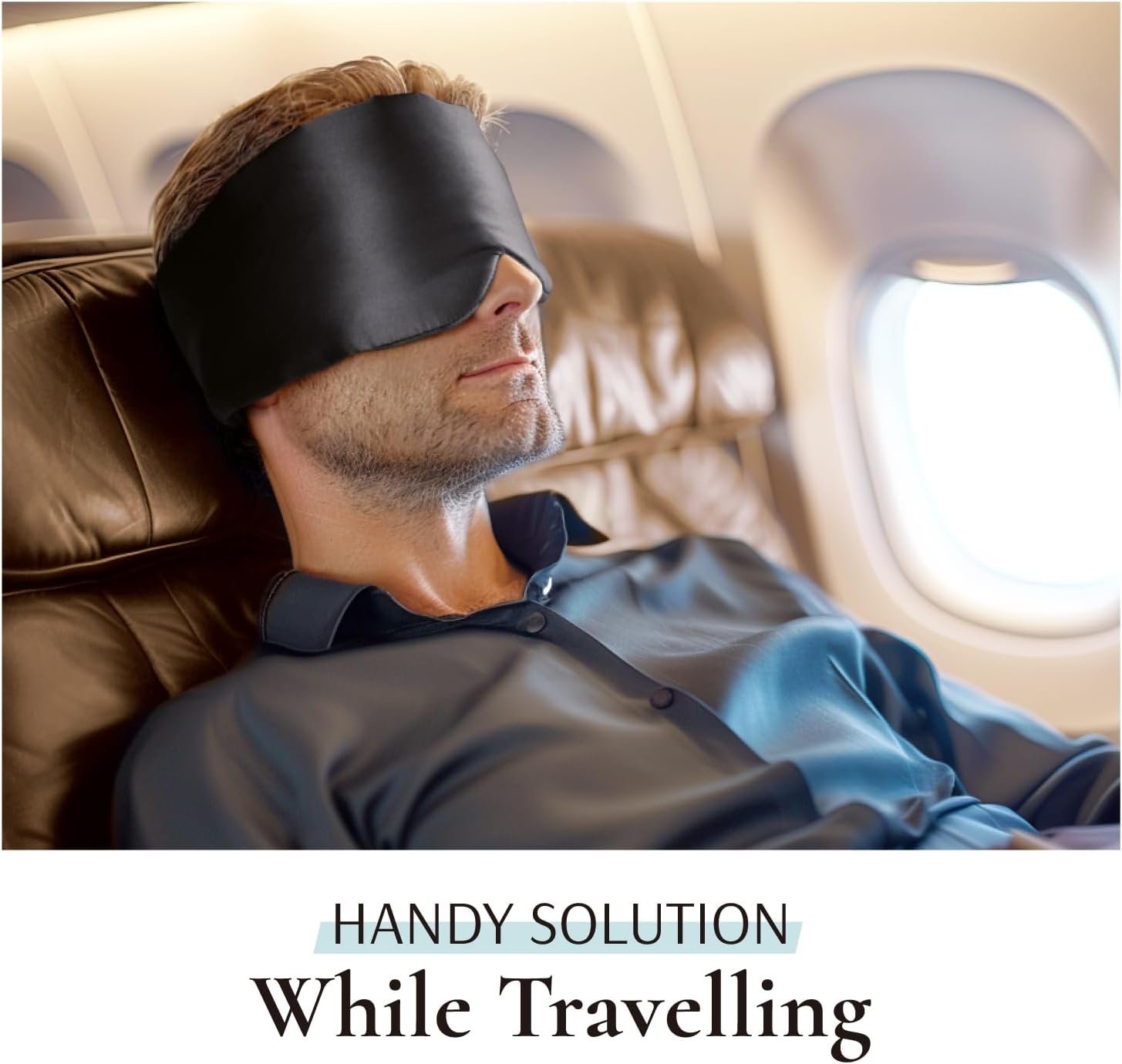Zenssia 100% Mulberry Silk Sleep Mask Eye Mask for Men and Women, Black | Larger Size, Sleeping Mask, Adjustable Headband, Ear Protection, Soft Breathable, For travel, naps, improved sleep quality. - Image 6