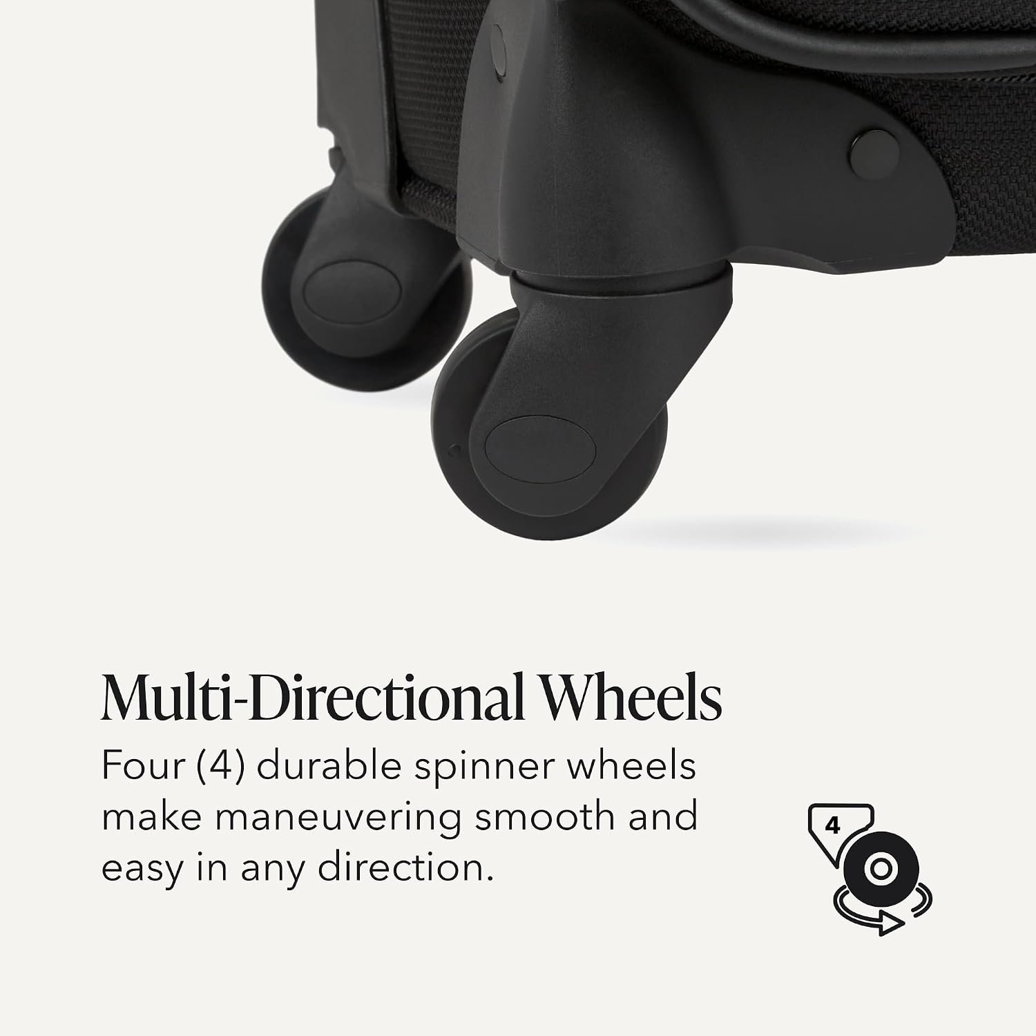 SWISSGEAR Sion Softside Expandable Spinner Luggage Durable Lightweight Travel Suitcase, Black, Checked-Large - Image 6