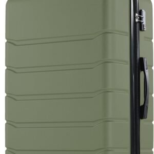 Sweetcrispy 28 Inch Checked Luggage, Suitcase with Spinner Wheels | Expandable, ABS Hard Shell, Lightweight, Rolling, Smooth, TSA Lock, Business Trips and Daily Vacations, Green