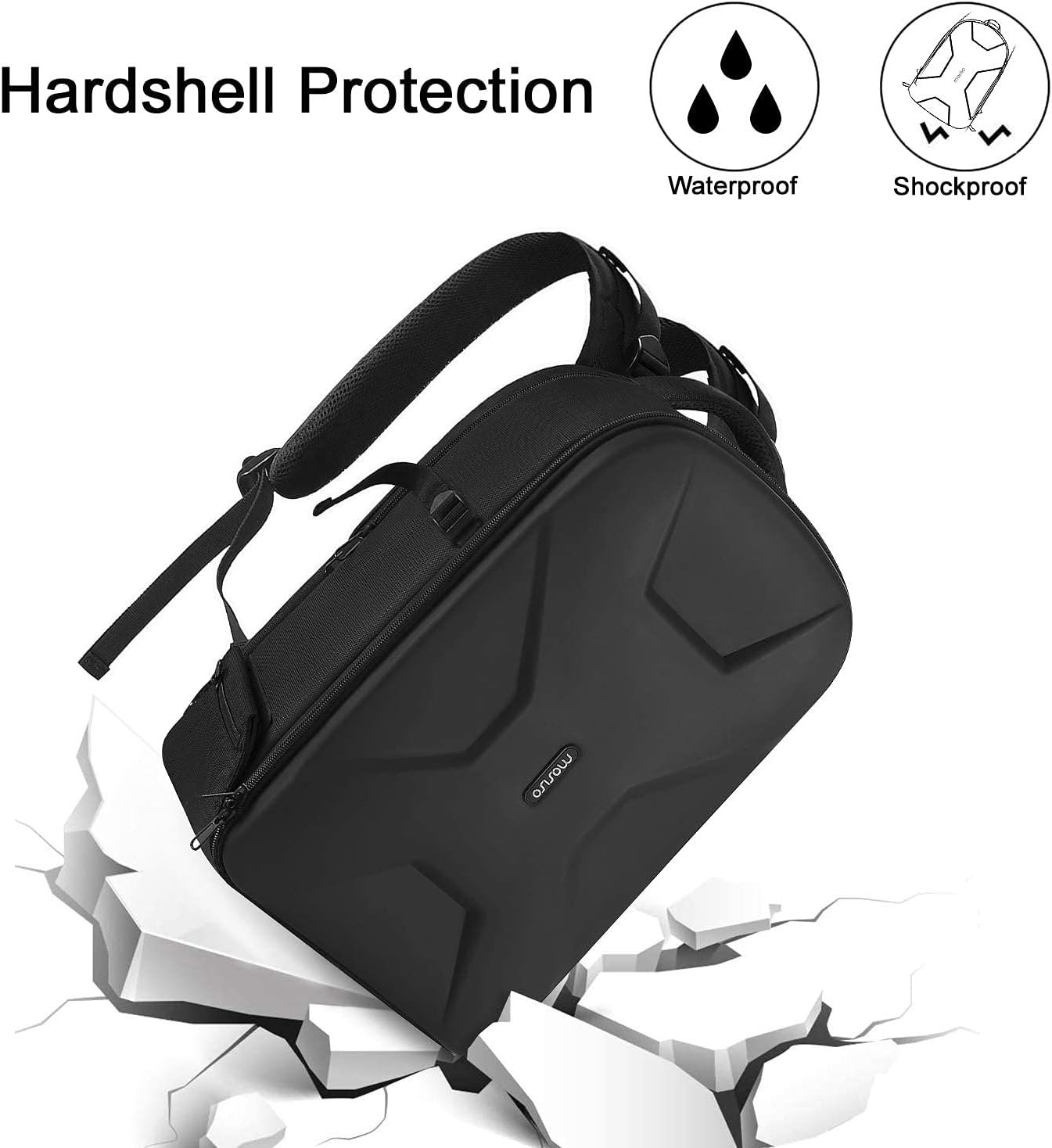 MOSISO Camera Backpack, DSLR/SLR/Mirrorless Photography Camera Bag | 15-16 inch Waterproof Hardshell Case with Tripod Holder&Laptop Compartment Compatible with Canon/Nikon/Sony, Black - Image 4