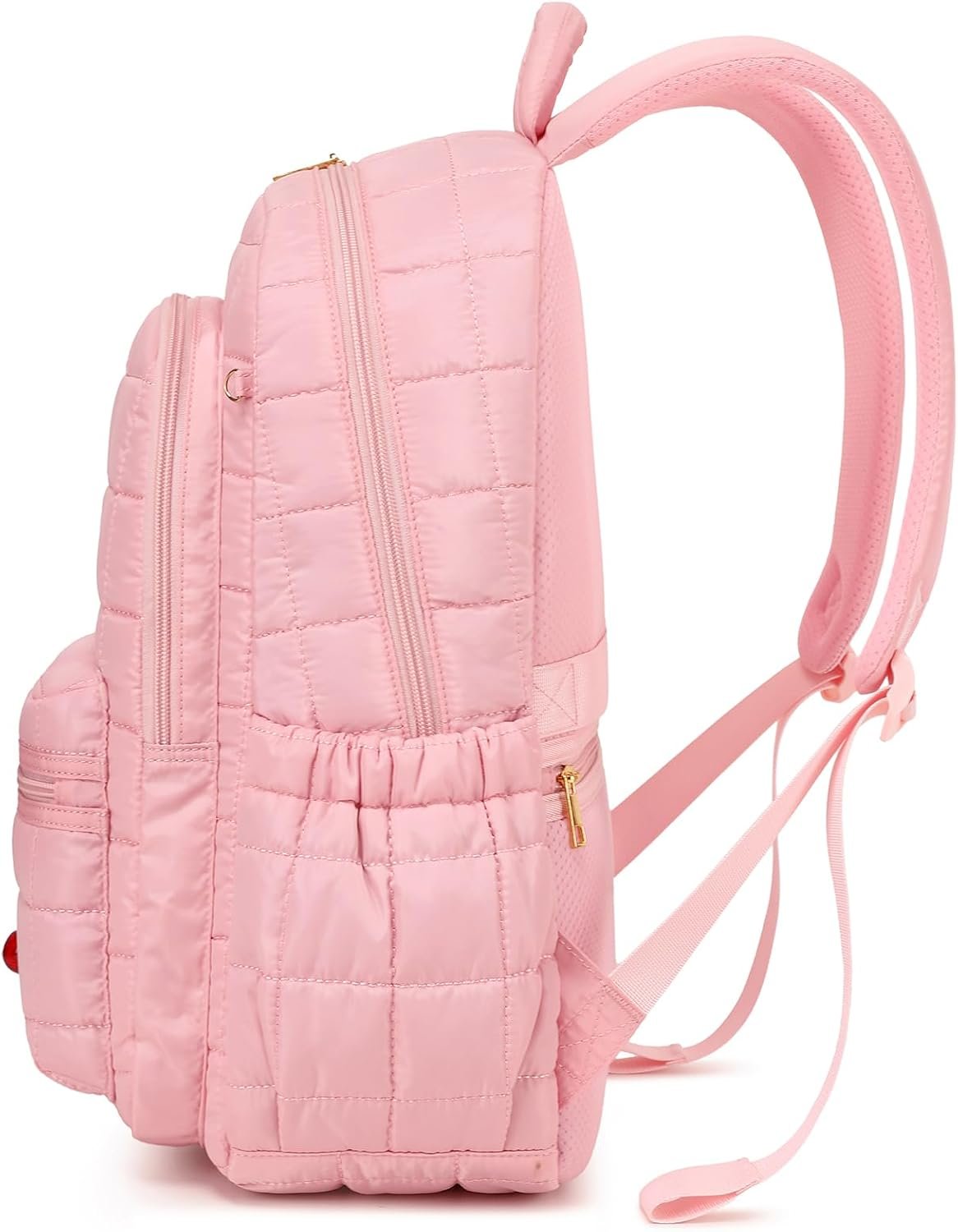 College Laptop Backpack 15.6 Inch Travel Backpack for Women Puffer Puffy Quilted Casual Daypack for Adult - Image 8