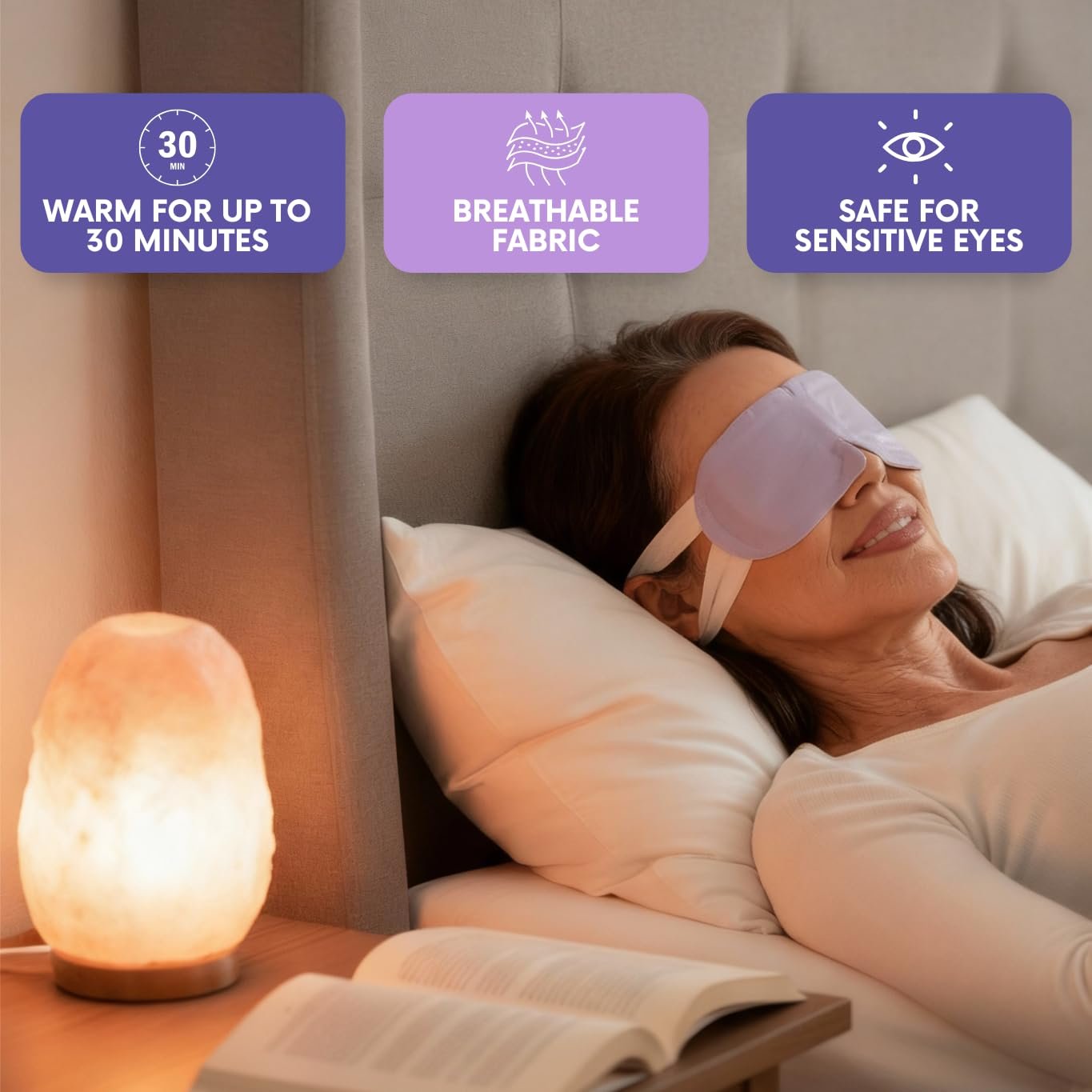Steam Eye Mask, Self Heating Heated Eye Mask for Sleep, Warm Compress for Eyes, Moist Heat for Dry Eye Relief, Stye Eye Treatment, Spa, Travel Essentials, Unscented 16 Pack - Image 8