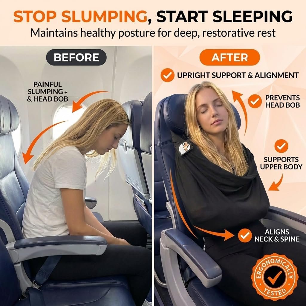 The Slyng-Premium Travel Blanket System – Airplane Sleep Support, Blanket Body Sling for Deep Sleep | Ultra-Soft, Breathable, Compact Carry-On Travel Essential for Long Flights and Car Road Trips - Image 3