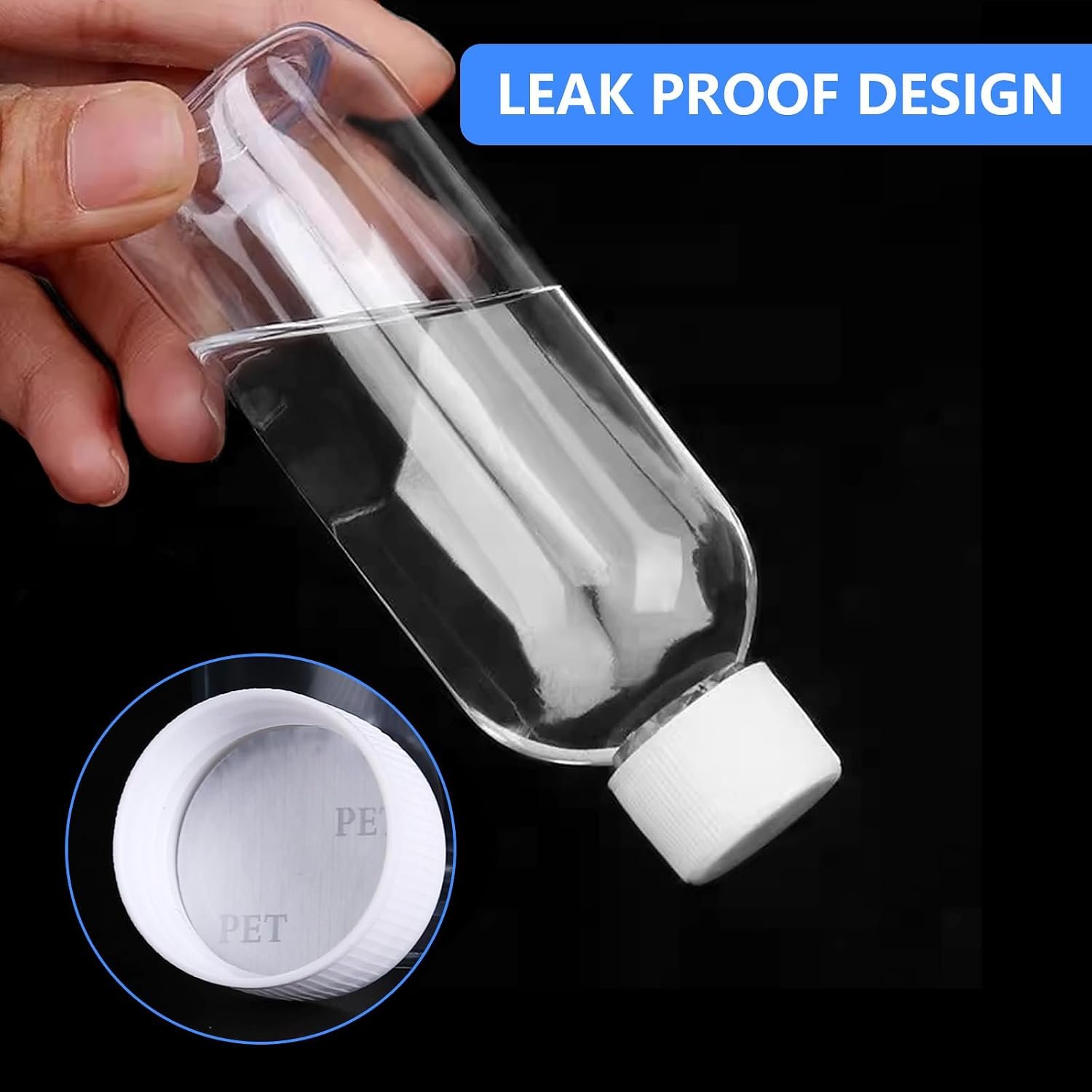 4 Pack 3.4 Oz (100ml) Clear Plastic Shot Bottles with caps | Travel Bottles for Health, Immunity, Wellness, Samples - Perfect for Ginger Juice & Personal Care on the Go - Image 4