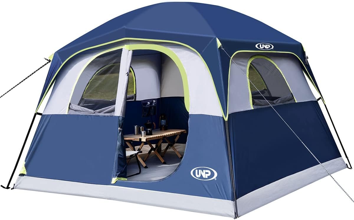 UNP 6 Person Tents for Camping Waterproof Family Cabin Tent with Rainfly | Easy Setup Windproof Double Layer Camping Tent with 1 Mesh Door & 5 Large Mesh Windows 10'X9'X78in(H) - Image 8
