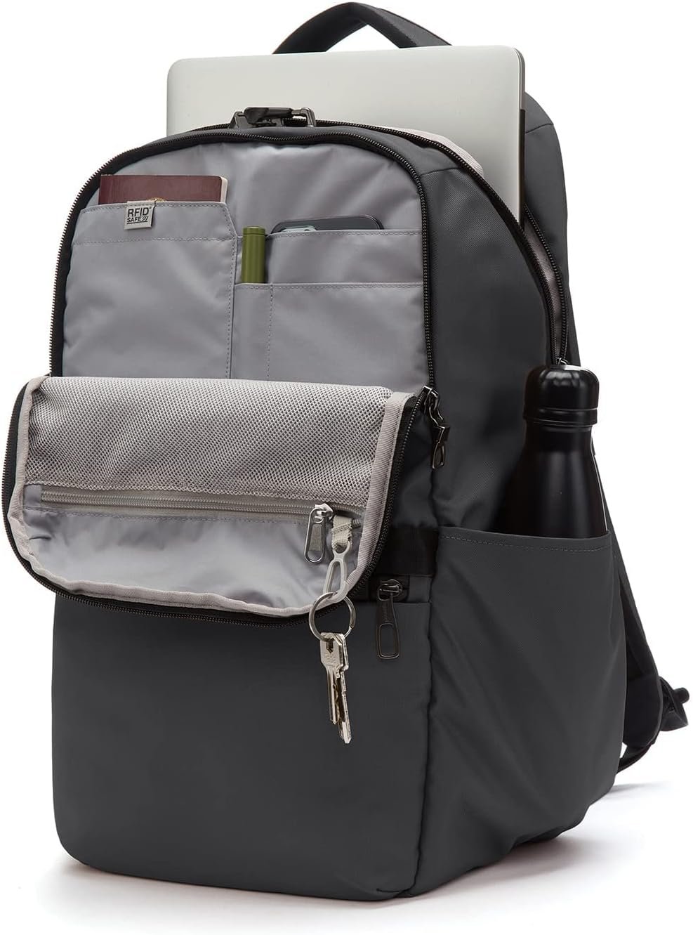 Pacsafe Metrosafe X Anti Theft 25L Backpack - With Padded 16" Laptop Sleeve, Slate - Image 6