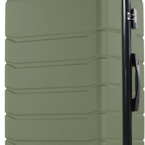 OLIXIS 20 Inch Carry-On Luggage, Hardside Suitcase with Spinner Wheels, Lightweight ABS Hard Shell Travel Luggage, TSA Approved Lock, Expandable Small Suitcase for Business & Travel–Olive Green