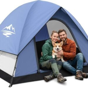 Tents for Camping 2-3 Person Tent – Camping Tent with Rainfly Waterproof 2500MM, Easy Setup in 5 Mins, Ourtdoor Dome Tents Lightweight Backpacking Tent for Couples, Small Families, Festivals, Backyard