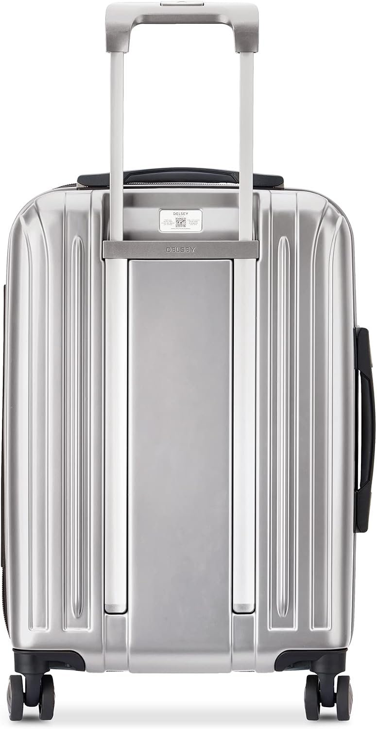 DELSEY PARIS Titanium Hardside Expandable Luggage with Spinner Wheels Carry-On Luggage, Silver, Carry-On 21 Inch - Image 4