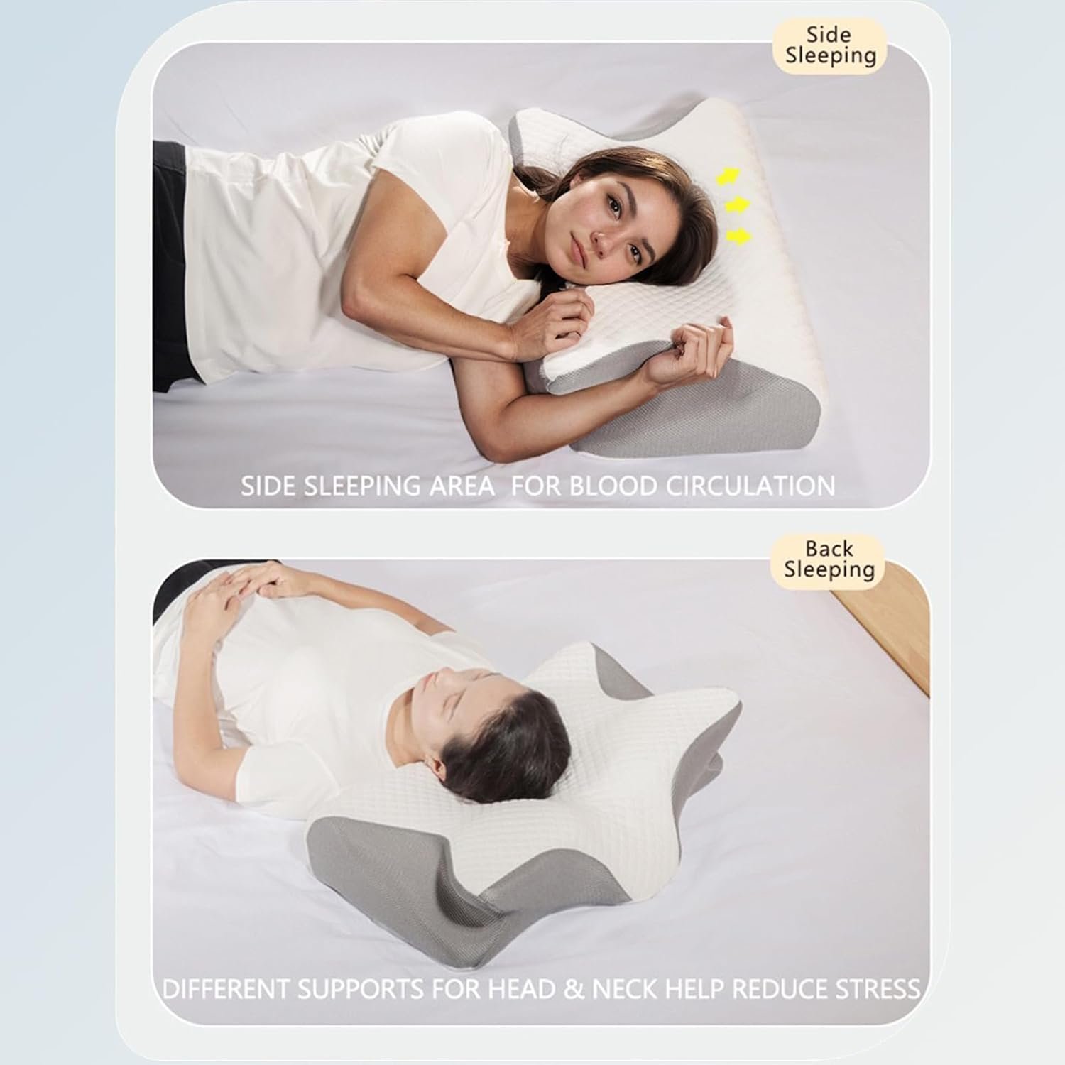 Dreamers Relief Pillow, Orthinex Cervical Neck Pillow, Contour Memory Relief Pillow, Memory Foam Neck Pillows, Premium Ergonomic (Black) - Image 2
