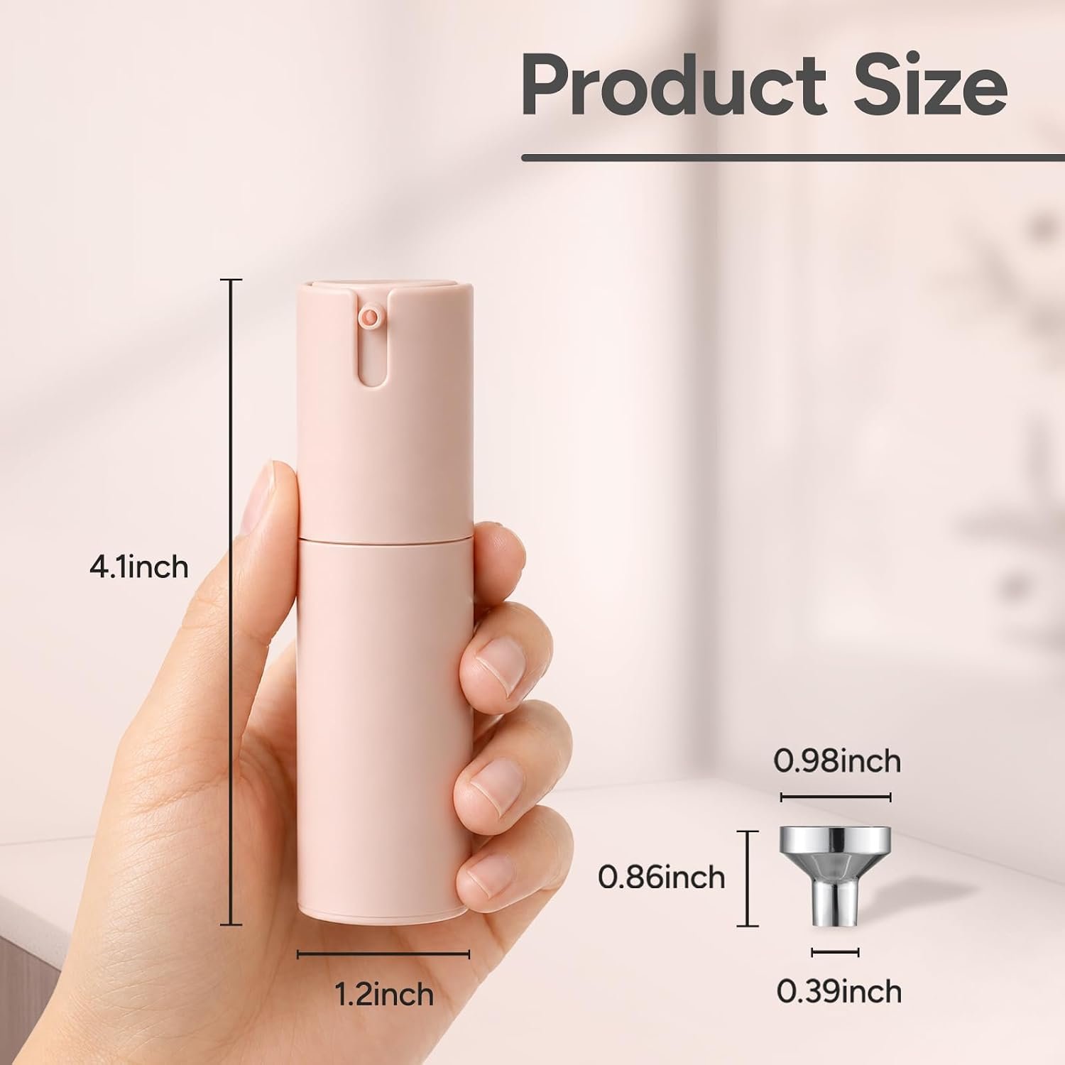 Lulupack Airless Pump Bottles Travel Size, 1 oz 3 PCS Refillable Container | Plastic lotion dispenser, for face cream moisturizer, small skincare, shampoo soap, empty toiletry, cosmetic, leakproof TSA - Image 4