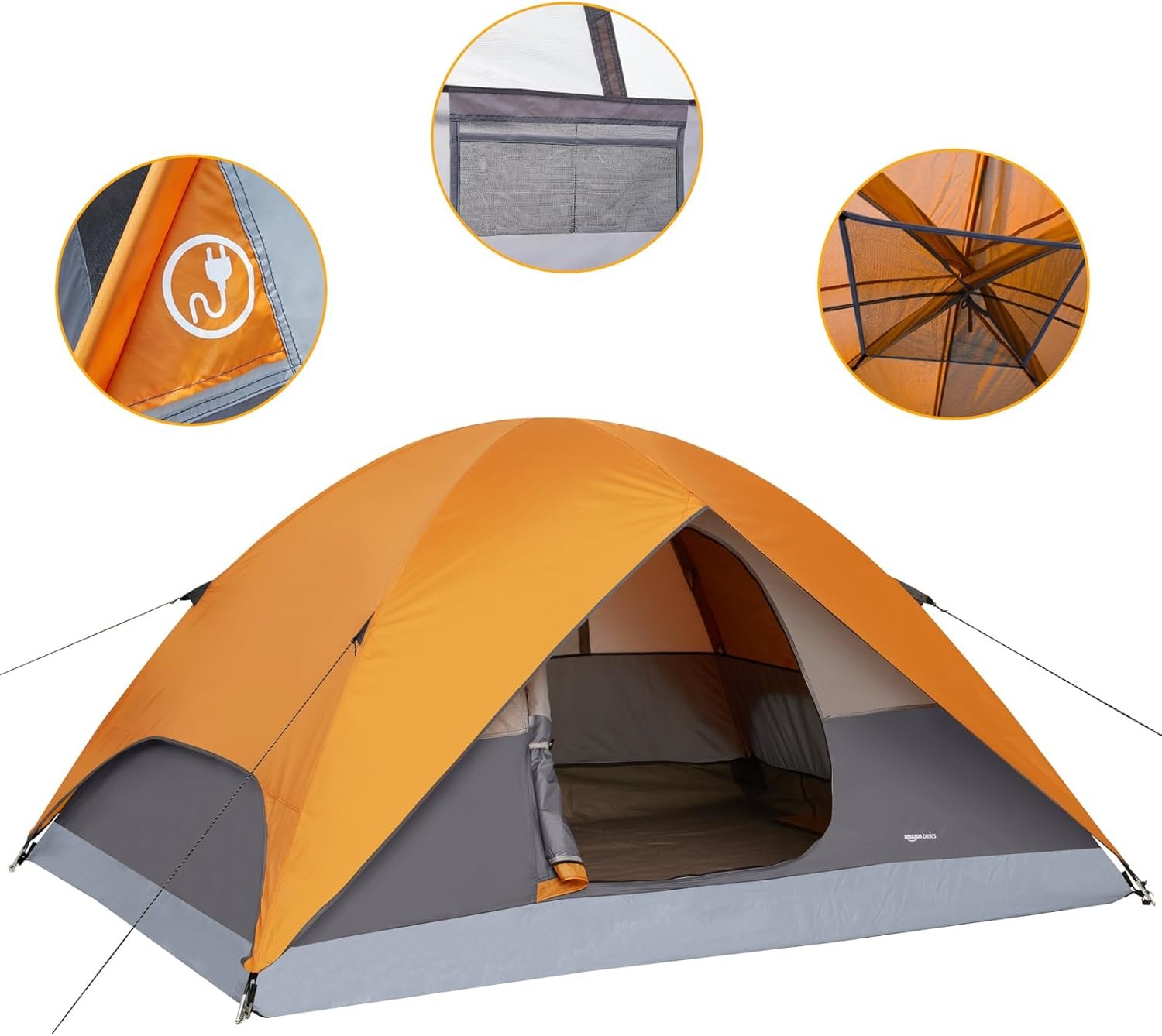 Amazon Basics Camping Tent, 3-Season Dome Design with Rainfly - Image 2