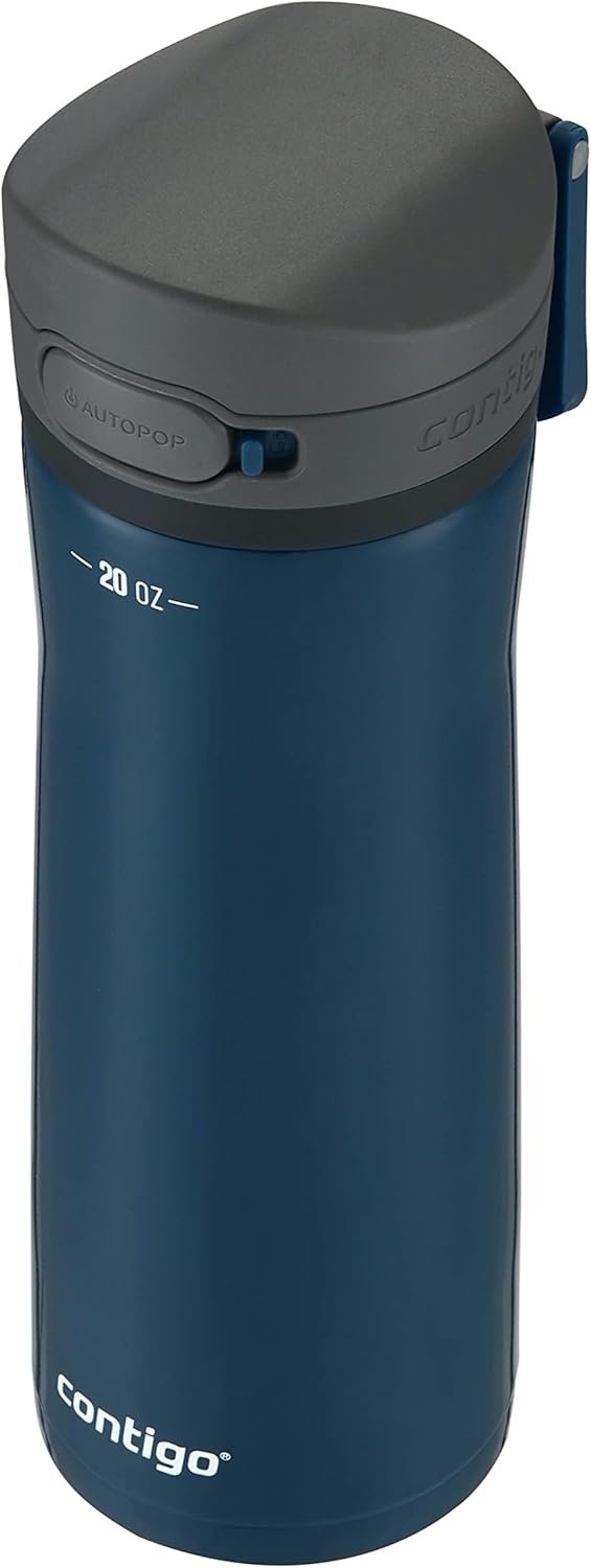 Contigo Jackson Chill 2.0, Vacuum-Insulated Stainless Steel Water Bottle with Secure Lid, Leak-Proof Travel Friendly, 20oz Capacity, Blueberry Color, Keeps Drinks Cold for 12 Hours - Image 2