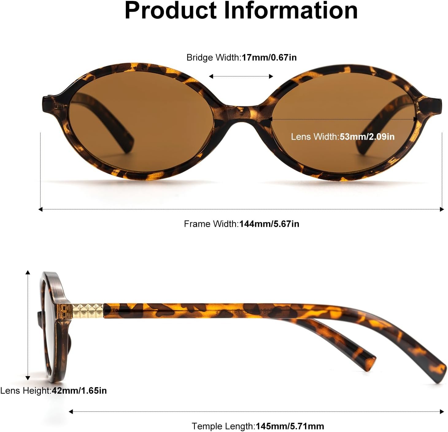 ViewJoy Retro Oval Sunglasses for Women Vintage 90s Y2K Trendy Sun Glasses | Fashion style, UV400 protection, Designer look, Perfect for Daily Wear, Driving, Travel, Beach Essentials and Any outfits - Image 5