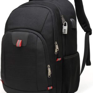 Della Gao Laptop Backpack for Men, 17.3inch Large Business Travel Backpack | with USB Charging Port, Water Resistant College Computer Bag for Men/Women
