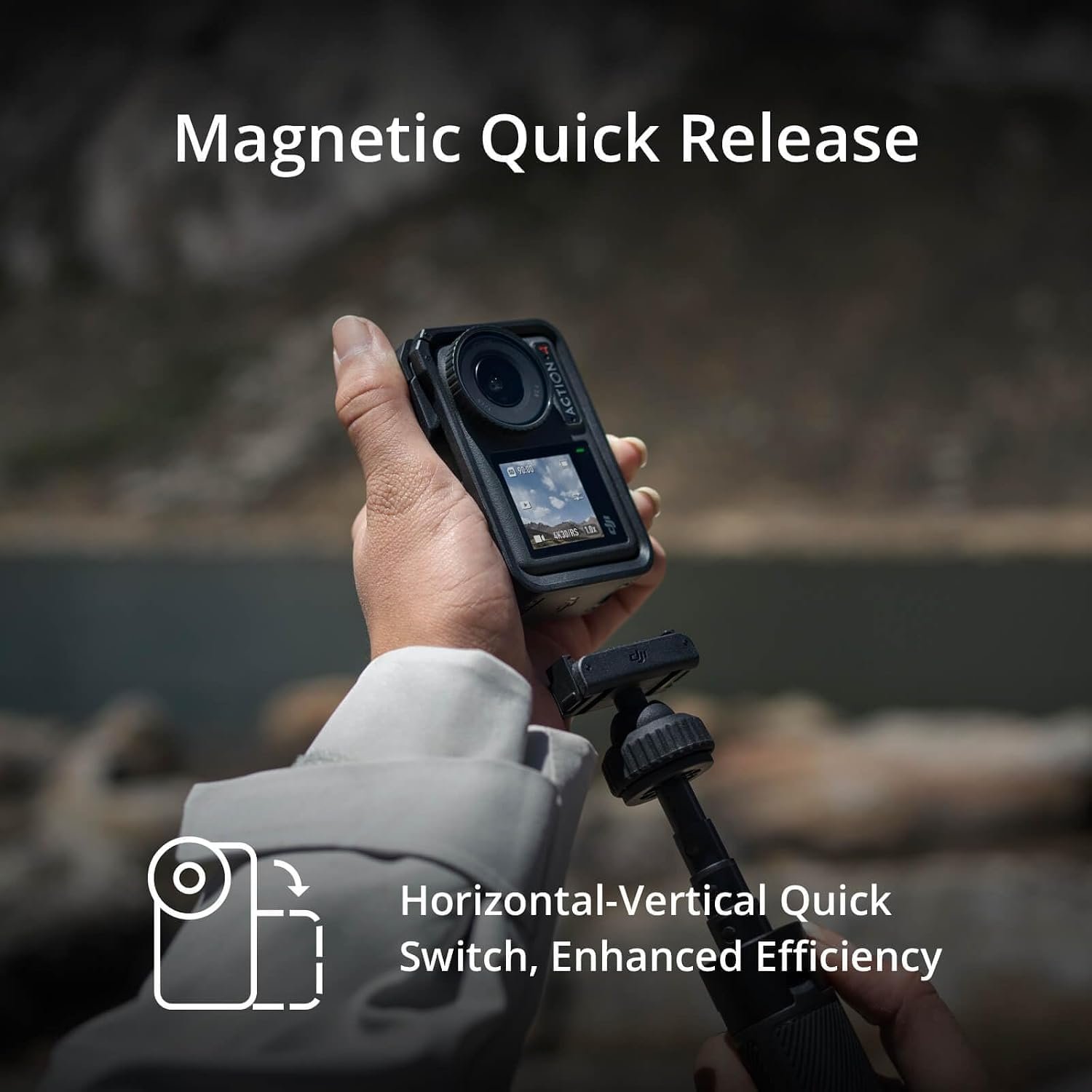 DJI Osmo Action 4 Waterproof Action Camera Bundle, 1/1.3" Sensor | 4K/120fps Video, Stunning Low-Light Imaging, Original Standard Combo + 58 Piece Accessory Kit + Extra 64GB Card - Image 6