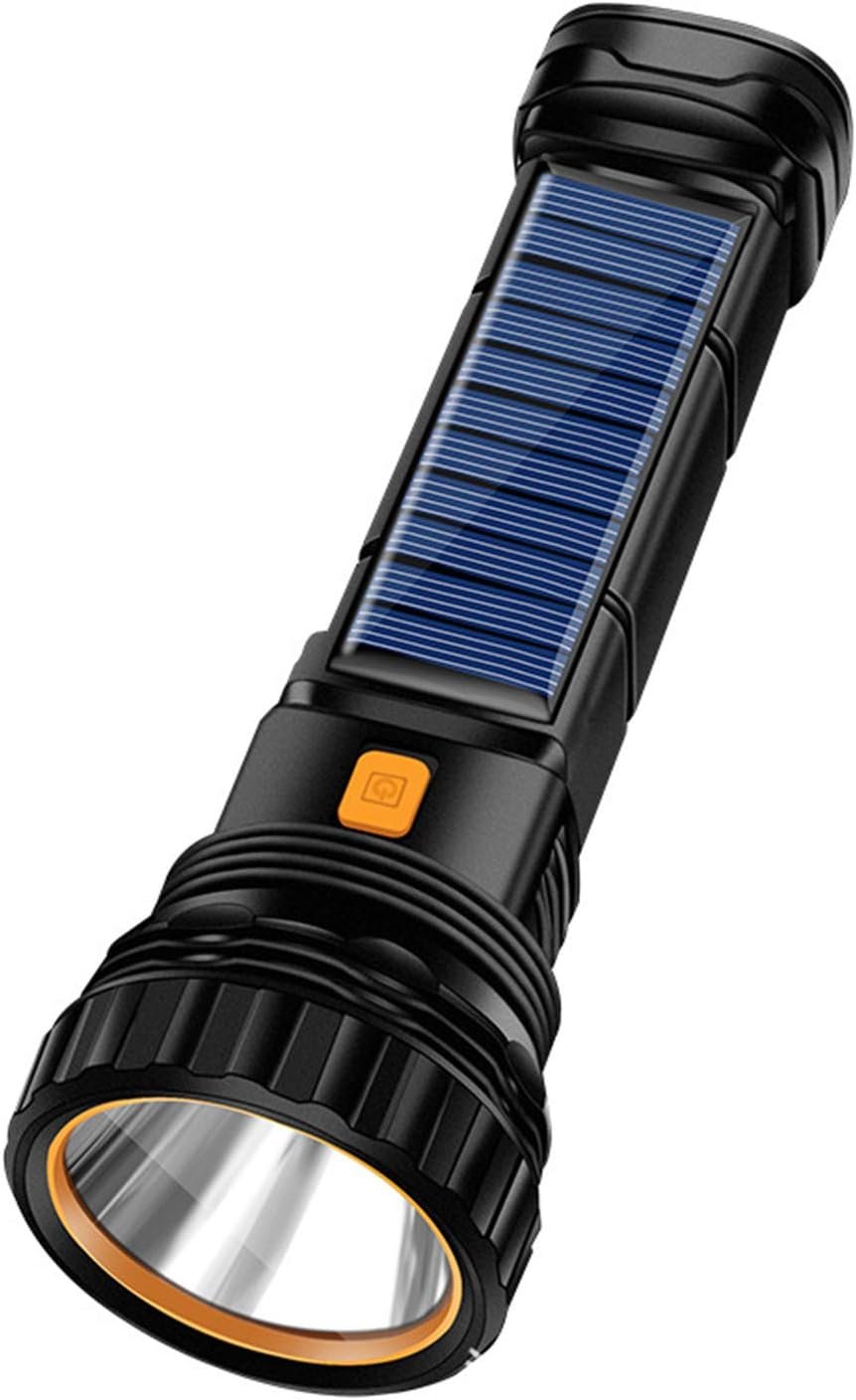 E-SHIDAI Solar Flashlight, Rechargeable flashlights for Camping, Home | Solar Power And Rehargeable ,Emergency Survival Flashlight for Disaster weather and other power outage scenarios