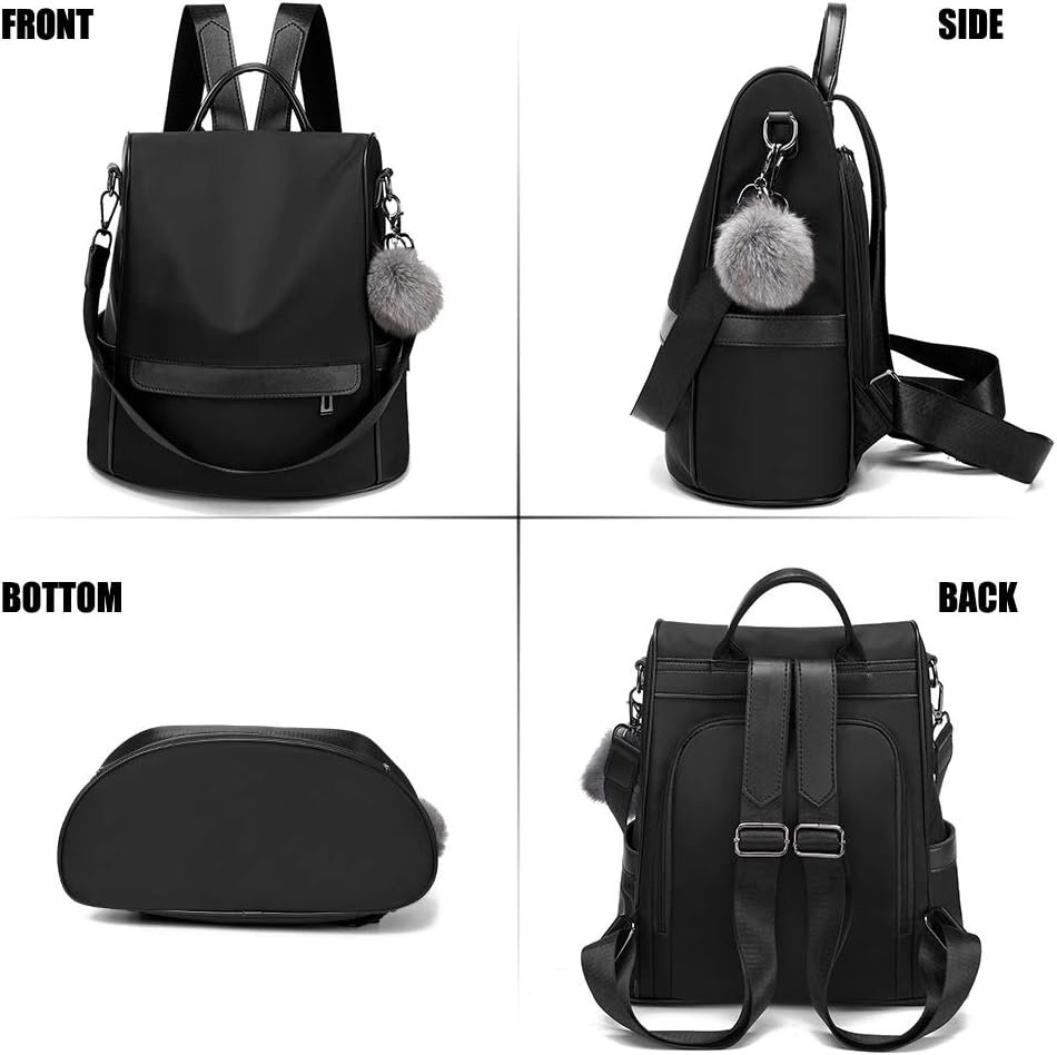 CHERUTY Women Backpack Purse Nylon Anti-theft Fashion Casual Lightweight Travel Shoulder Bag - Image 8