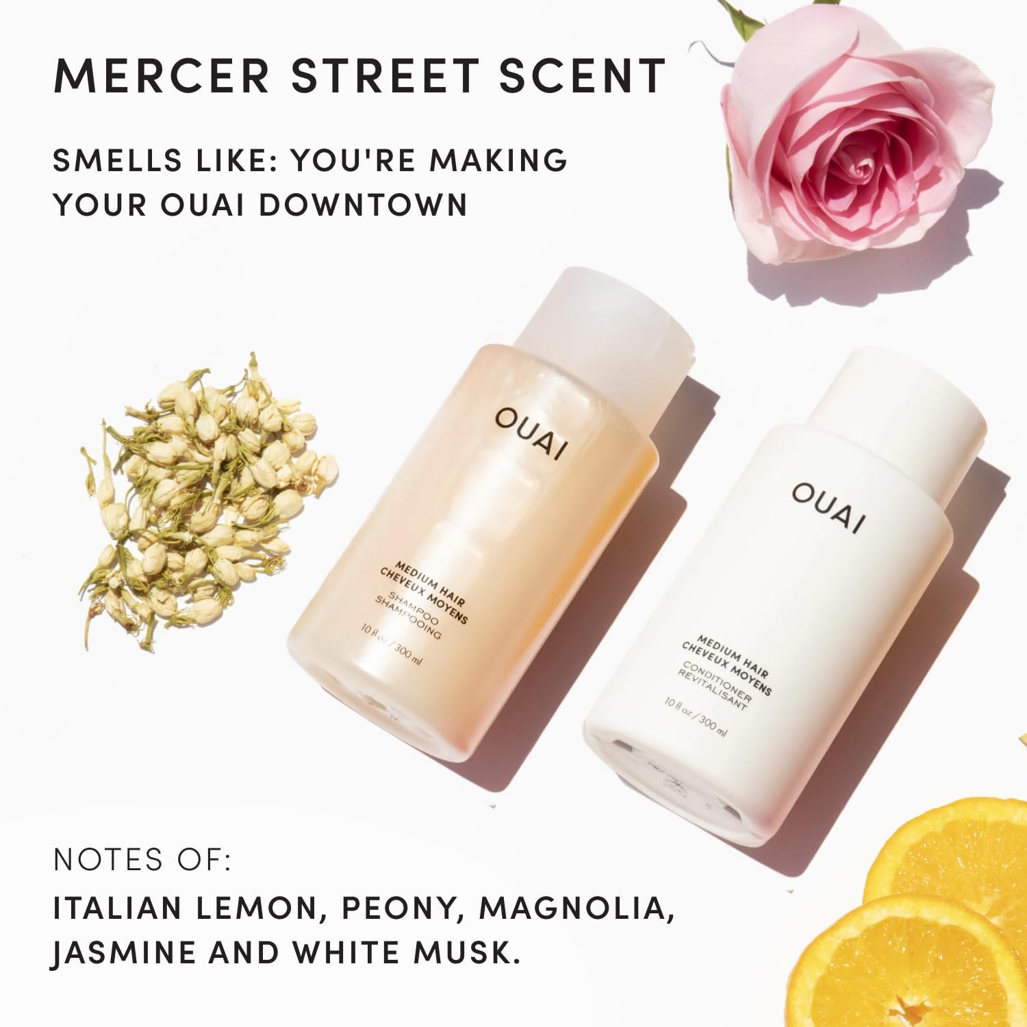OUAI Medium Shampoo & Conditioner Set - Travel Size (3 Oz) | Hydrating Shampoo & Conditioner with Coconut Oil, Babassu, Kumquat Extract & Keratin, Sulfate, Paraben & Phthalate Free - Image 6