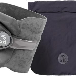 Trtl Pillow - Scientifically Proven Neck Support Travel Pillow for Airplanes - Lightweight and Machine Washable - Ergonomic Design for Traveling on Cars and Trains - Grey