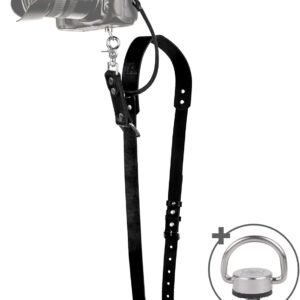 Leather Camera Strap Crossbody for DSLR, Mirrorless – Secure Dual Mount, Quick Release for Professional Photography