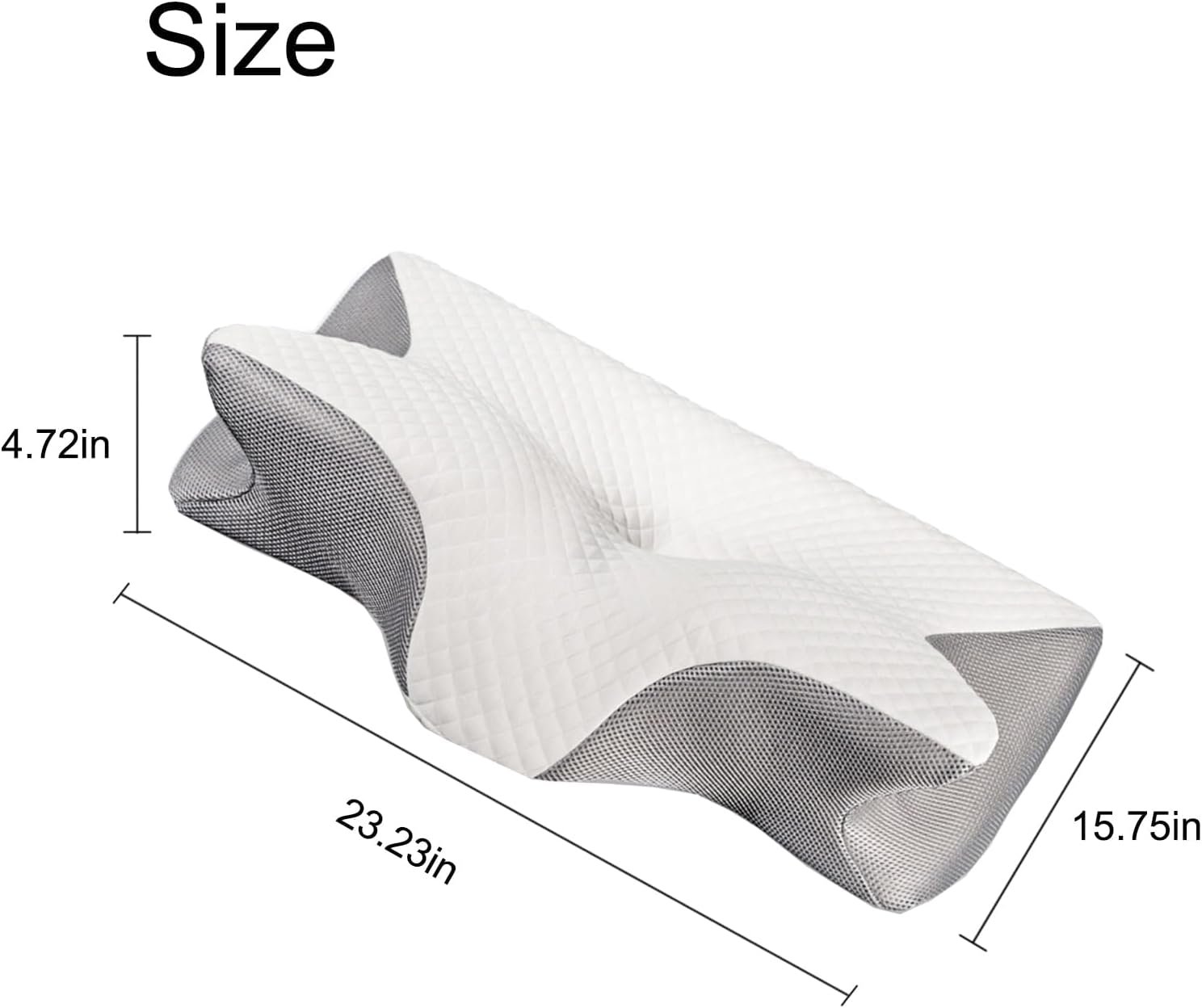 Dreamers Relief Pillow, Orthinex Cervical Neck Pillow, Contour Memory Relief Pillow, Memory Foam Neck Pillows, Premium Ergonomic (Black) - Image 5