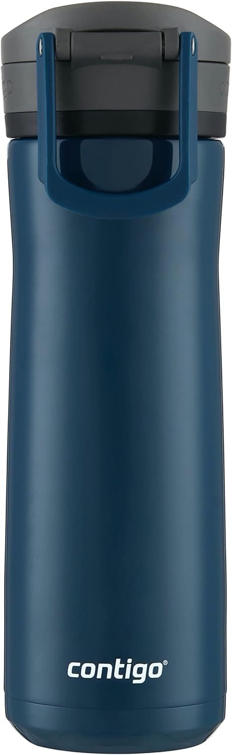 Contigo Jackson Chill 2.0, Vacuum-Insulated Stainless Steel Water Bottle with Secure Lid, Leak-Proof Travel Friendly, 20oz Capacity, Blueberry Color, Keeps Drinks Cold for 12 Hours - Image 4