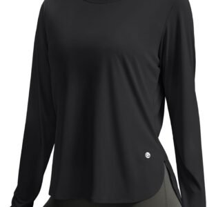 G Gradual Women's Sun Shirts UPF 50+ Long Sleeve Workout Hiking Tops | UV Protection, Rash Guard, Lightweight, Quick Dry, High-Low Hem, Athletic Running Swim Shirts for Women